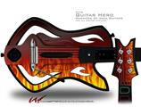  Fire on Black Decal Style Skin - fits Warriors Of Rock Guitar Hero Guitar (GUITAR NOT INCLUDED)