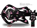  Flamingos on Black Decal Style Skin - fits Warriors Of Rock Guitar Hero Guitar (GUITAR NOT INCLUDED)