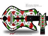  Argyle Red and Green Decal Style Skin - fits Warriors Of Rock Guitar Hero Guitar (GUITAR NOT INCLUDED)