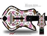  Argyle Pink and Brown Decal Style Skin - fits Warriors Of Rock Guitar Hero Guitar (GUITAR NOT INCLUDED)