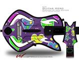  Crazy Hearts Decal Style Skin - fits Warriors Of Rock Guitar Hero Guitar (GUITAR NOT INCLUDED)