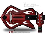  Simulated Brushed Metal Red Decal Style Skin - fits Warriors Of Rock Guitar Hero Guitar (GUITAR NOT INCLUDED)