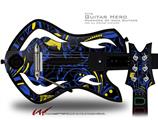  Twisted Garden Blue and Yellow Decal Style Skin - fits Warriors Of Rock Guitar Hero Guitar (GUITAR NOT INCLUDED)