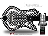  Checkered Canvas Black and White Decal Style Skin - fits Warriors Of Rock Guitar Hero Guitar (GUITAR NOT INCLUDED)