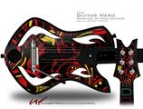  Twisted Garden Red and Yellow Decal Style Skin - fits Warriors Of Rock Guitar Hero Guitar (GUITAR NOT INCLUDED)