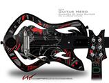  Twisted Garden Gray and Red Decal Style Skin - fits Warriors Of Rock Guitar Hero Guitar (GUITAR NOT INCLUDED)