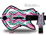  Zig Zag Teal Pink Purple Decal Style Skin - fits Warriors Of Rock Guitar Hero Guitar (GUITAR NOT INCLUDED)