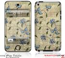 iPod Touch 4G Skin Flowers and Berries Blue