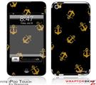 iPod Touch 4G Skin Anchors Away Black