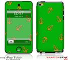 iPod Touch 4G Skin Anchors Away Green