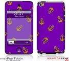 iPod Touch 4G Skin Anchors Away Purple