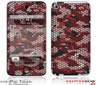 iPod Touch 4G Skin HEX Mesh Camo 01 Red