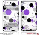 iPod Touch 4G Skin - Lots of Dots Purple on White