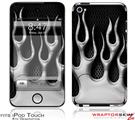 iPod Touch 4G Skin - Metal Flames Chrome