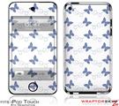 iPod Touch 4G Skin - Pastel Butterflies Blue on White