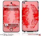 iPod Touch 4G Skin - Big Kiss Red on Pink