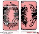 iPod Touch 4G Skin - Big Kiss Black on Pink