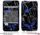 iPod Touch 4G Skin - Twisted Garden Gray and Blue