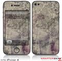 iPhone 4 Skin Pastel Abstract Gray and Purple
