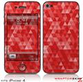 iPhone 4 Skin Triangle Mosaic Red