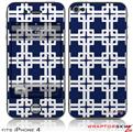 iPhone 4 Skin Boxed Navy Blue