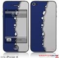 iPhone 4 Skin Ripped Colors Blue Gray