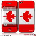 iPhone 4 Skin Canadian Canada Flag