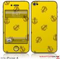 iPhone 4 Skin Anchors Away Yellow