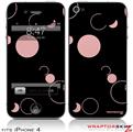iPhone 4 Skin - Lots of Dots Pink on Black (DOES NOT fit newer iPhone 4S)