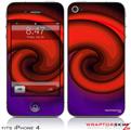 iPhone 4 Skin - Alecias Swirl 01 Red (DOES NOT fit newer iPhone 4S)