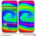 iPhone 4 Skin - Rainbow Swirl (DOES NOT fit newer iPhone 4S)