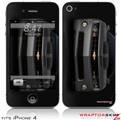 iPhone 4 Skin - 2010 Chevy Camaro Cyber Gray - Black Stripes on Black (DOES NOT fit newer iPhone 4S)