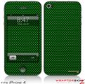 iPhone 4 Skin - Carbon Fiber Green (DOES NOT fit newer iPhone 4S)