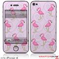 iPhone 4 Skin - Flamingos on Pink (DOES NOT fit newer iPhone 4S)