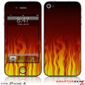 iPhone 4 Skin - Fire on Black (DOES NOT fit newer iPhone 4S)