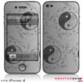 iPhone 4 Skin - Feminine Yin Yang Gray (DOES NOT fit newer iPhone 4S)