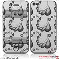 iPhone 4 Skin - Petals Gray (DOES NOT fit newer iPhone 4S)