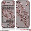iPhone 4 Skin - Victorian Design Red (DOES NOT fit newer iPhone 4S)
