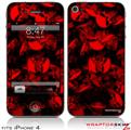 iPhone 4 Skin - Skulls Confetti Red (DOES NOT fit newer iPhone 4S)