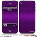 iPhone 4 Skin - Brushed Metal Purple