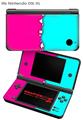 Nintendo DSi XL Skin Ripped Colors Hot Pink Neon Teal