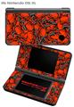 Nintendo DSi XL Skin Scattered Skulls Red