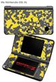 Nintendo DSi XL Skin WraptorCamo Old School Camouflage Camo Yellow