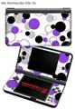Nintendo DSi XL Skin Lots of Dots Purple on White
