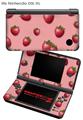 Nintendo DSi XL Skin Strawberries on Pink