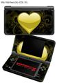 Nintendo DSi XL Skin Glass Heart Grunge Yellow
