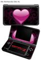 Nintendo DSi XL Skin Glass Heart Grunge Hot Pink