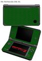 Nintendo DSi XL Skin Carbon Fiber Green