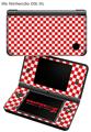 Nintendo DSi XL Skin Checkered Canvas Red and White