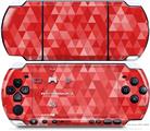 Sony PSP 3000 Decal Style Skin - Triangle Mosaic Red
